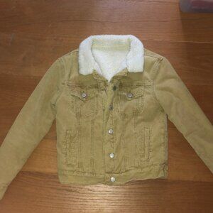 Brandy Melville Tan Corduroy and Sherpa Jacket